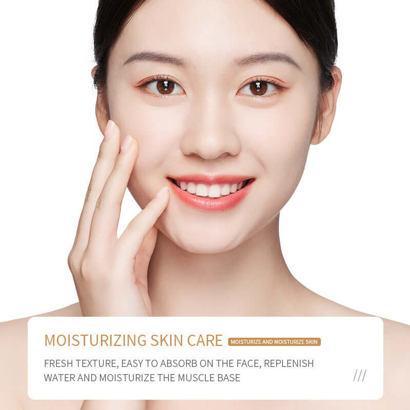 Woman applying moisturizing skincare, showcasing fresh texture and hydration benefits for glowing skin.