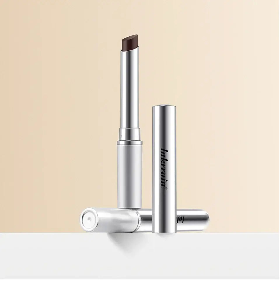 Long lasting black honey lipstick in sleek silver packaging, showcasing moisturizing and nutritious benefits.