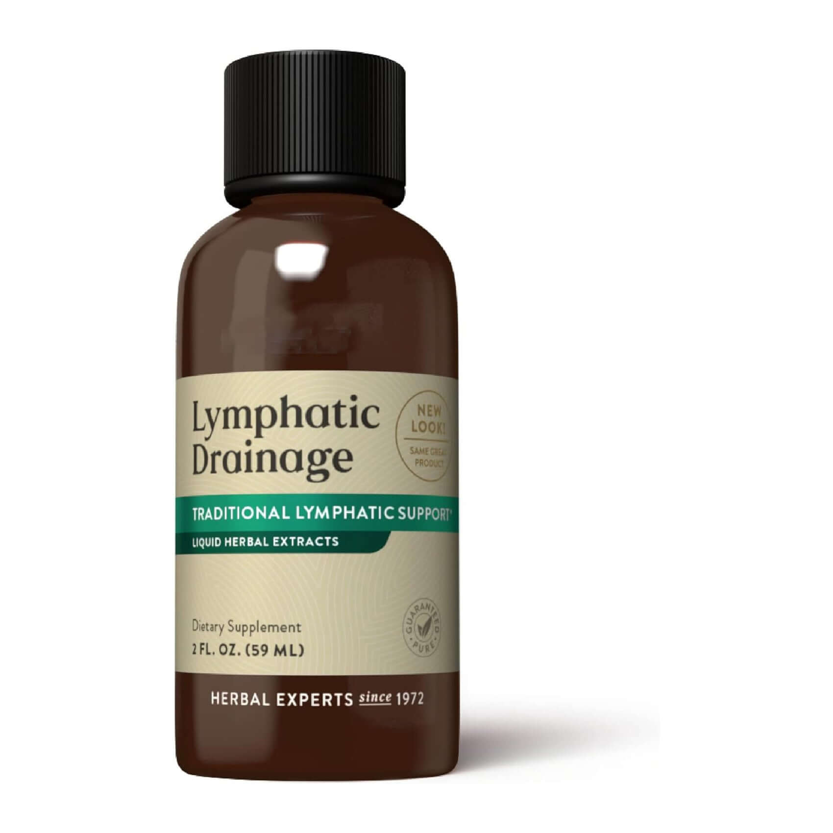 Lymphatic Drainage herbal liquid supplement in a 59ml bottle for lymph health support.